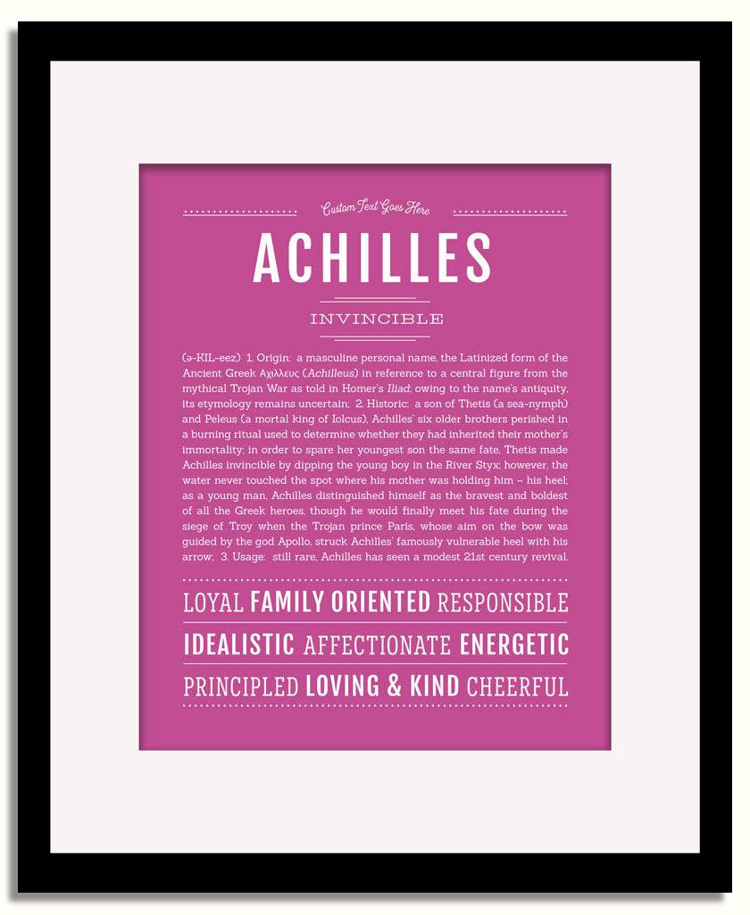 Frame Options | Dark Pink | Black Frame, Matted