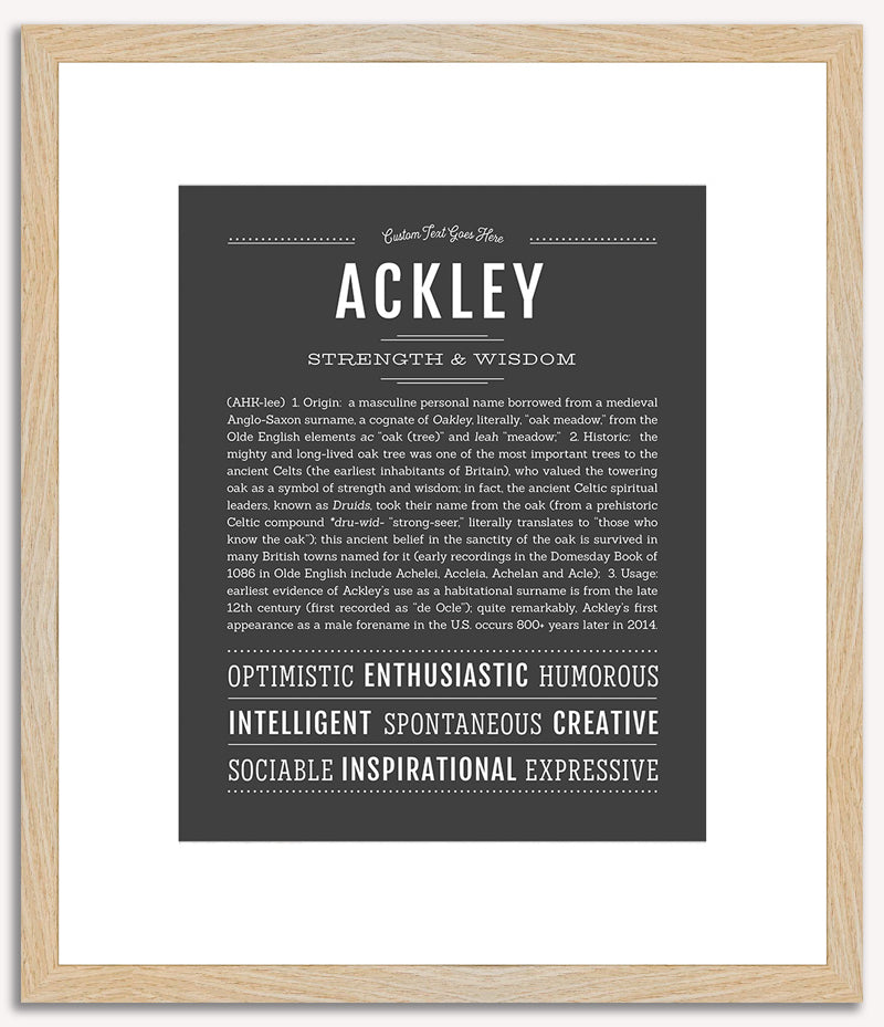 Ackley | Name Art Print