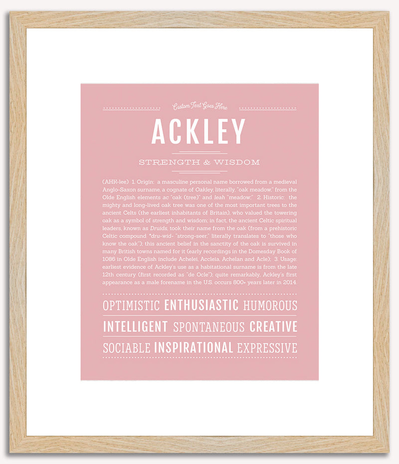 Ackley | Name Art Print