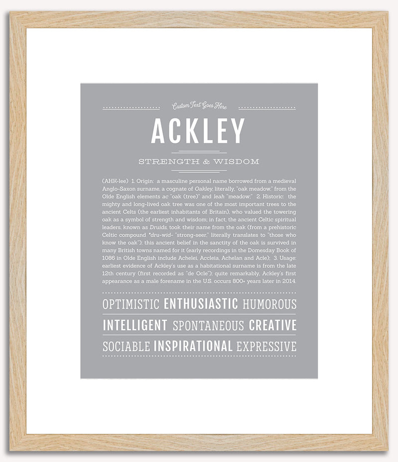 Ackley | Name Art Print