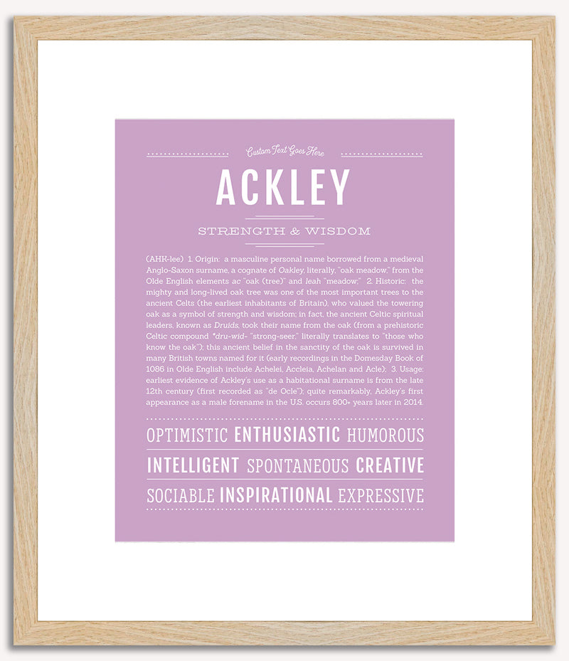 Ackley | Name Art Print