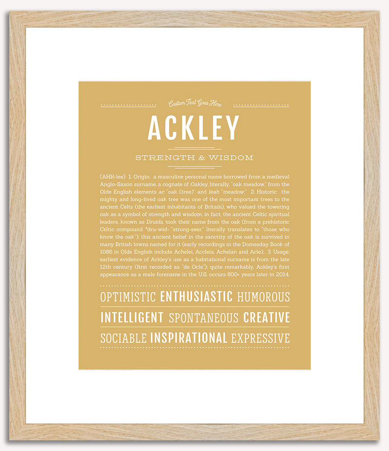 Ackley | Name Art Print