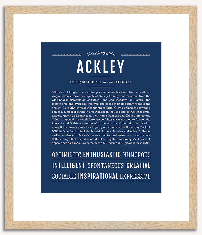 Ackley | Name Art Print