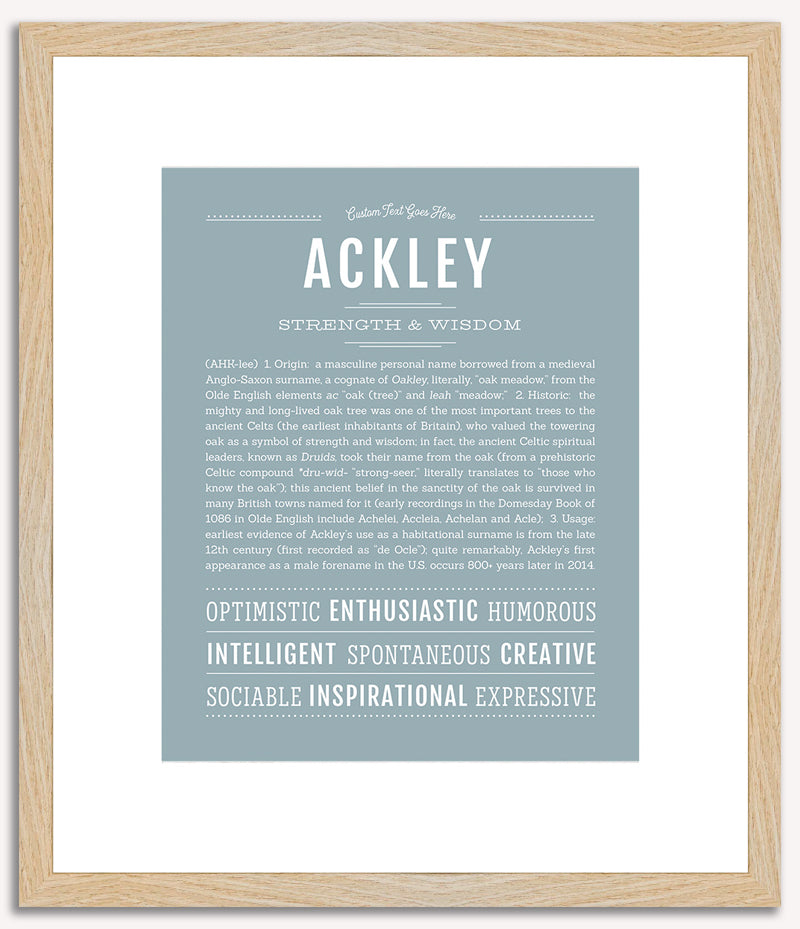 Ackley | Name Art Print