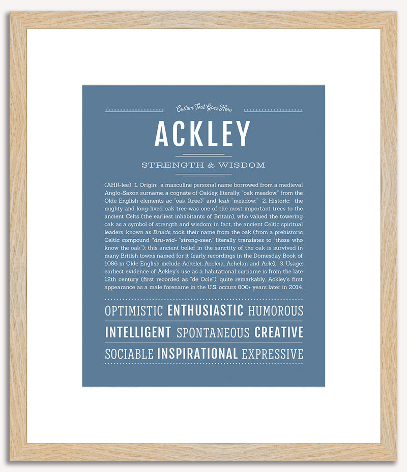 Ackley | Name Art Print