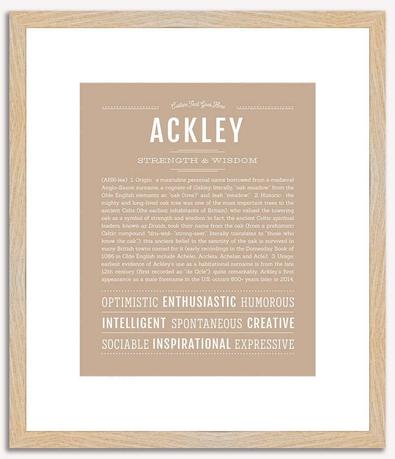 Ackley | Name Art Print