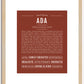 Ada | Name Art Print