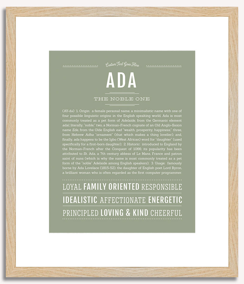 Ada | Name Art Print