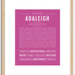 Adaleigh | Name Art Print