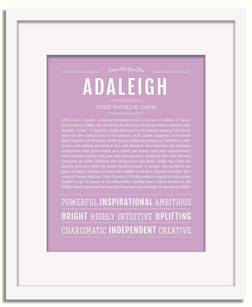 Frame Options | Lilac | White Frame, Matted