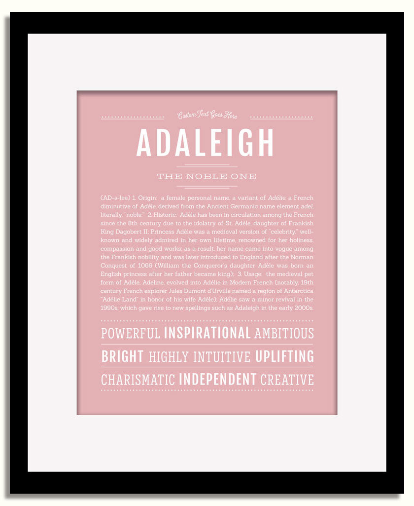 Frame Options | Dusty Rose | Black Frame, Matted