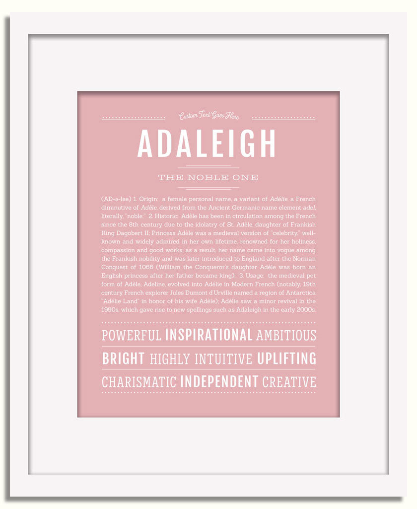 Frame Options | Dusty Rose | White Frame, Matted