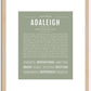 Adaleigh | Name Art Print