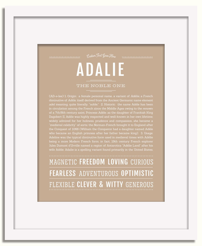 Frame Options | Tan | White Frame, Matted