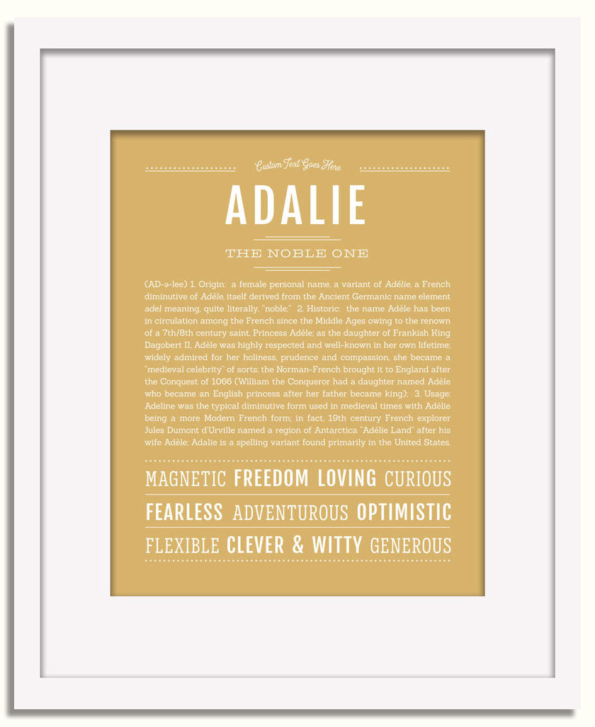 Frame Options | Matte Gold | White Frame, Matted