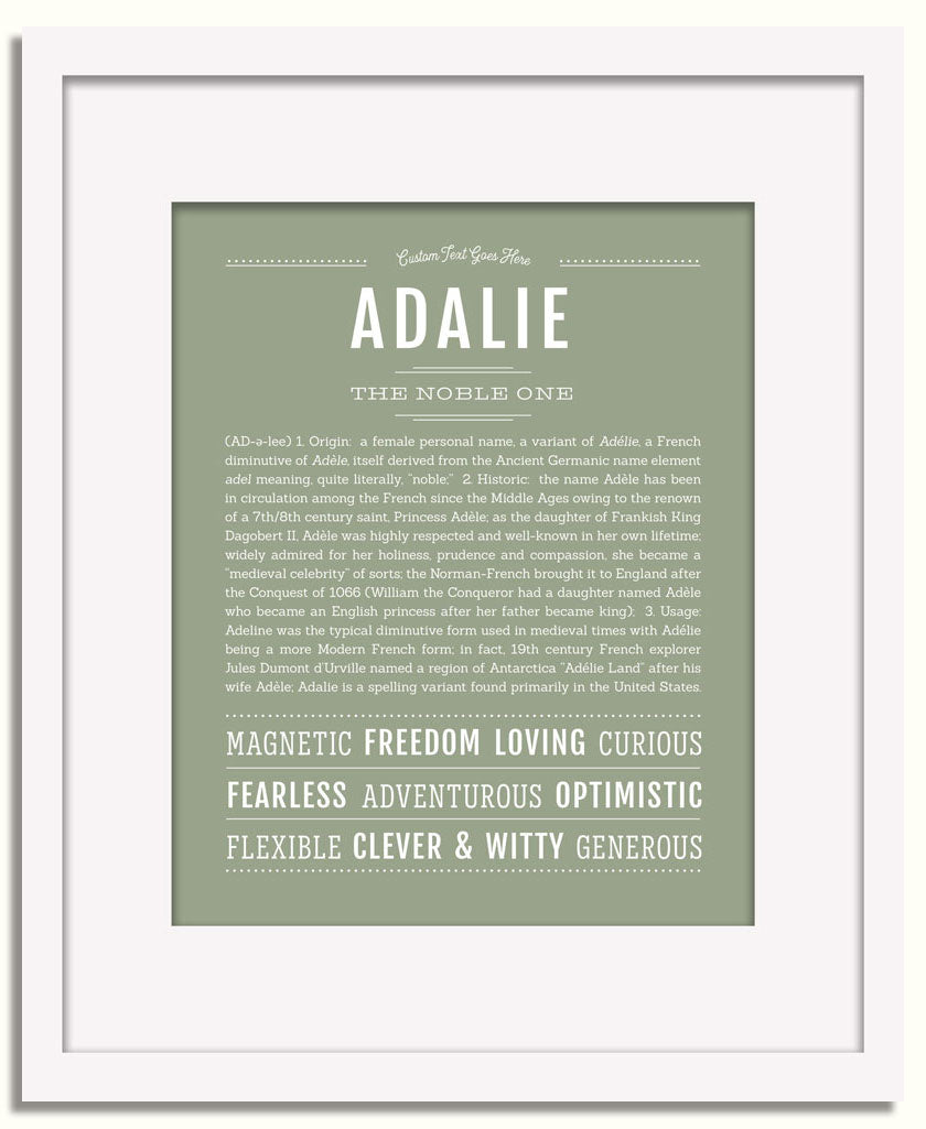 Frame Options | Sage | White Frame, Matted