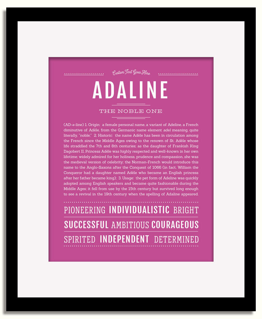 Frame Options | Dark Pink | Black Frame, Matted