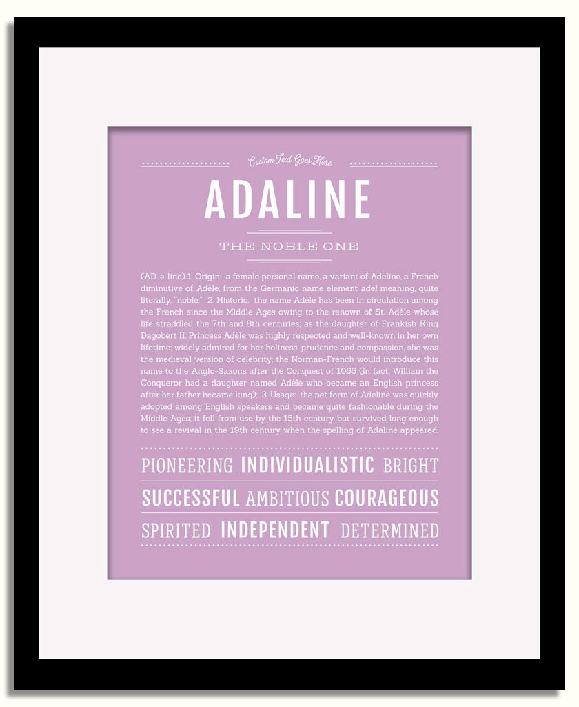 Frame Options | Lilac | Black Frame, Matted