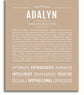 Adalyn | Name Art Print – Name Stories