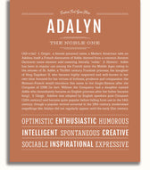 Adalyn | Name Art Print – Name Stories