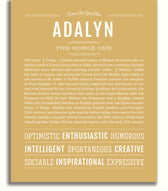 Adalyn | Name Art Print – Name Stories