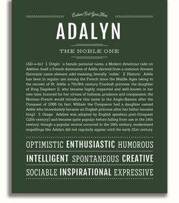 Adalyn | Name Art Print – Name Stories