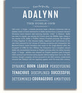 Adalynn | Name Art Print – Name Stories