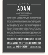 Adam | Name Art Print - Personalized Custom Gifts – Name Stories