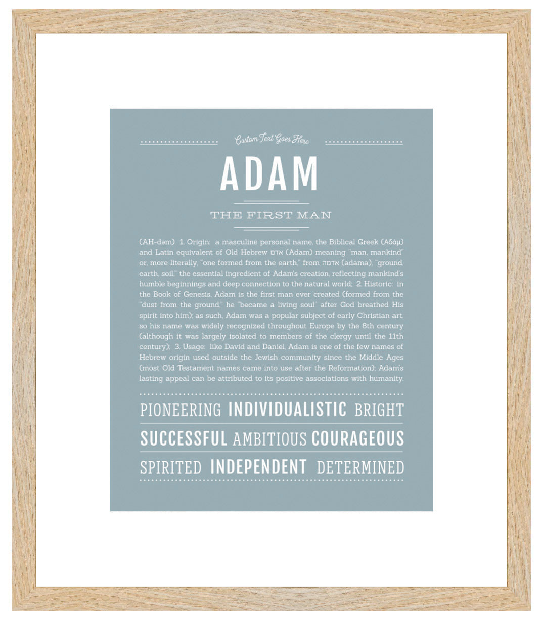 Frame Options | Powder Blue | Maple Frame, Matted