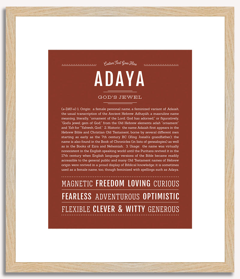 Adaya | Name Art Print