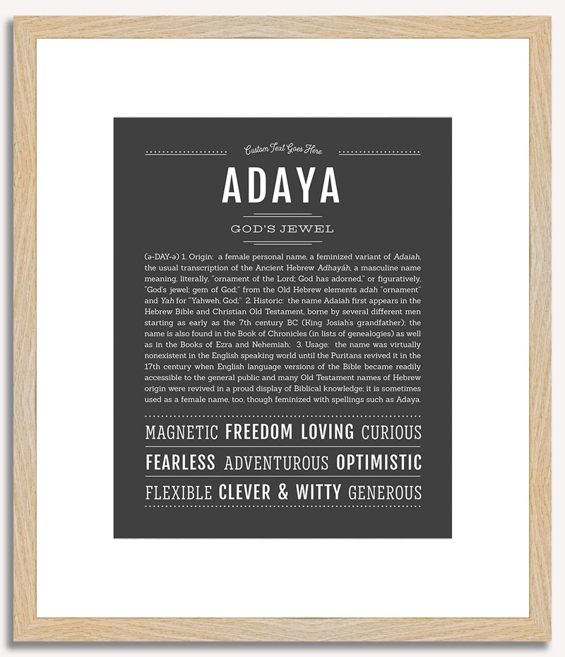 Adaya | Name Art Print