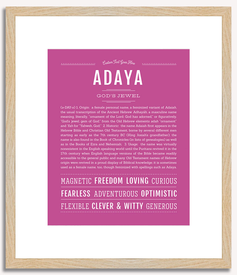 Adaya | Name Art Print