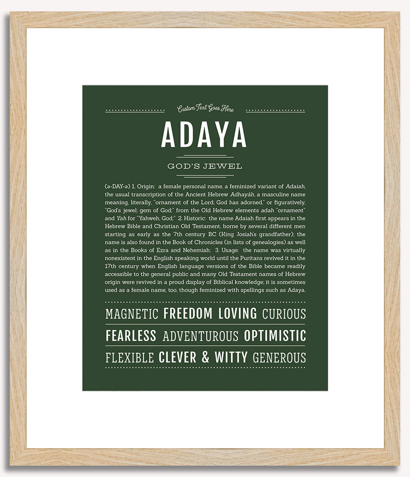 Adaya | Name Art Print