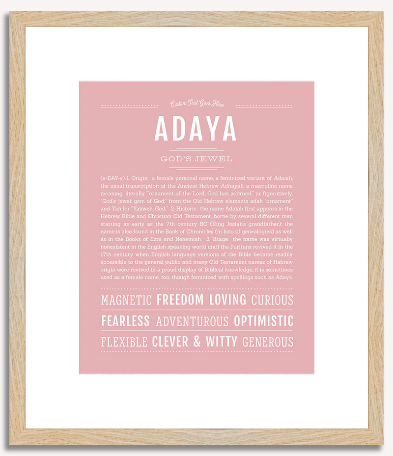 Adaya | Name Art Print