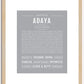 Adaya | Name Art Print