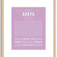 Adaya | Name Art Print