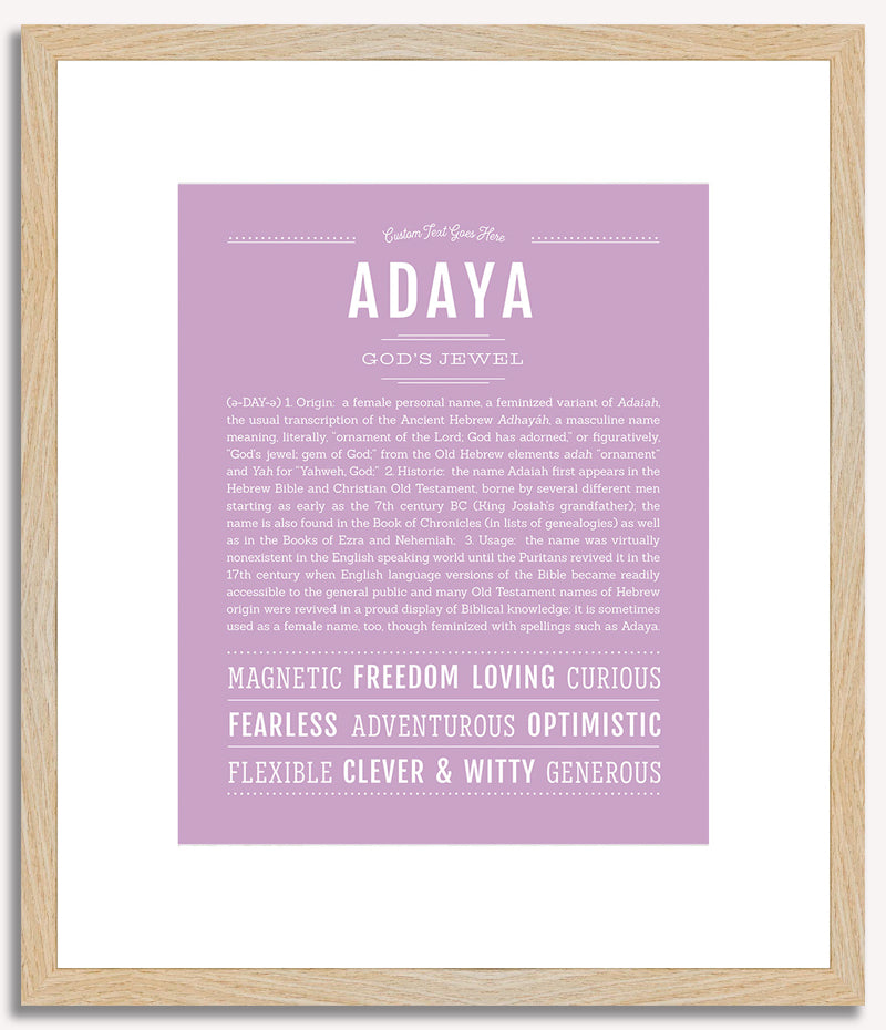 Adaya | Name Art Print