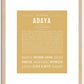 Adaya | Name Art Print