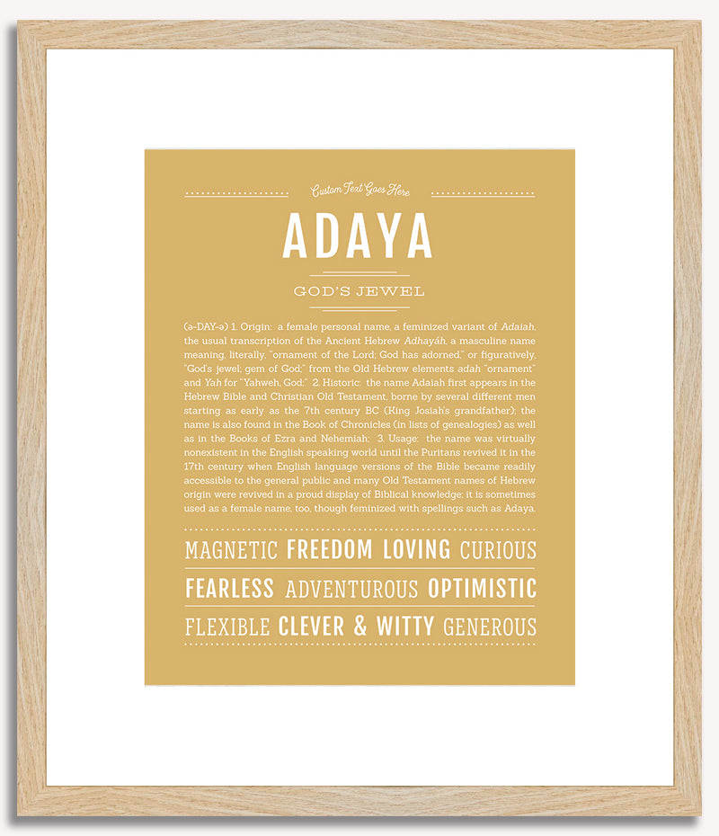 Adaya | Name Art Print