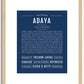 Adaya | Name Art Print