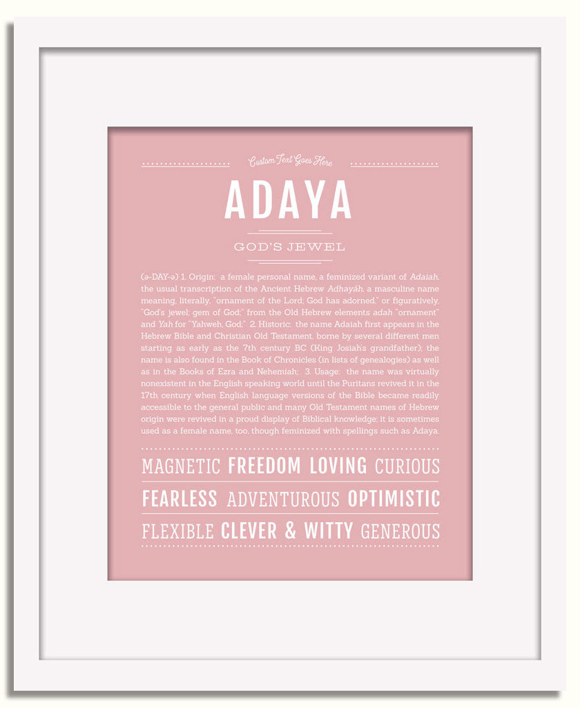 Frame Options | Dusty Rose | White Frame, Matted