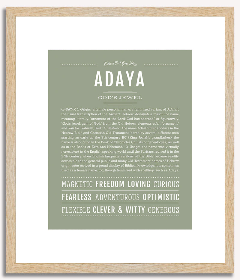 Adaya | Name Art Print