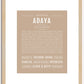 Adaya | Name Art Print