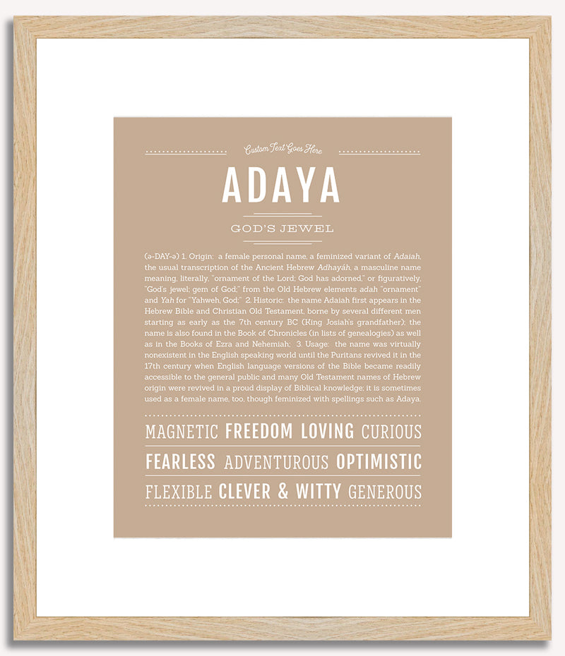 Adaya | Name Art Print