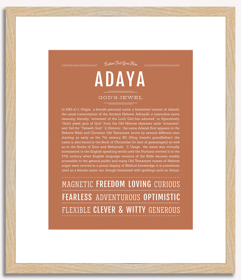 Adaya | Name Art Print