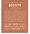 Addilyn Personalized Name Meaning Art Prints – Name Stories