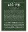Addilyn | Name Art Print – Name Stories