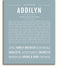 Addilyn | Name Art Print – Name Stories