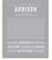 Addison Personalized Name Meaning Art Prints – Name Stories
