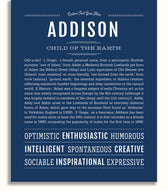 Addison | Name Art Print – Name Stories